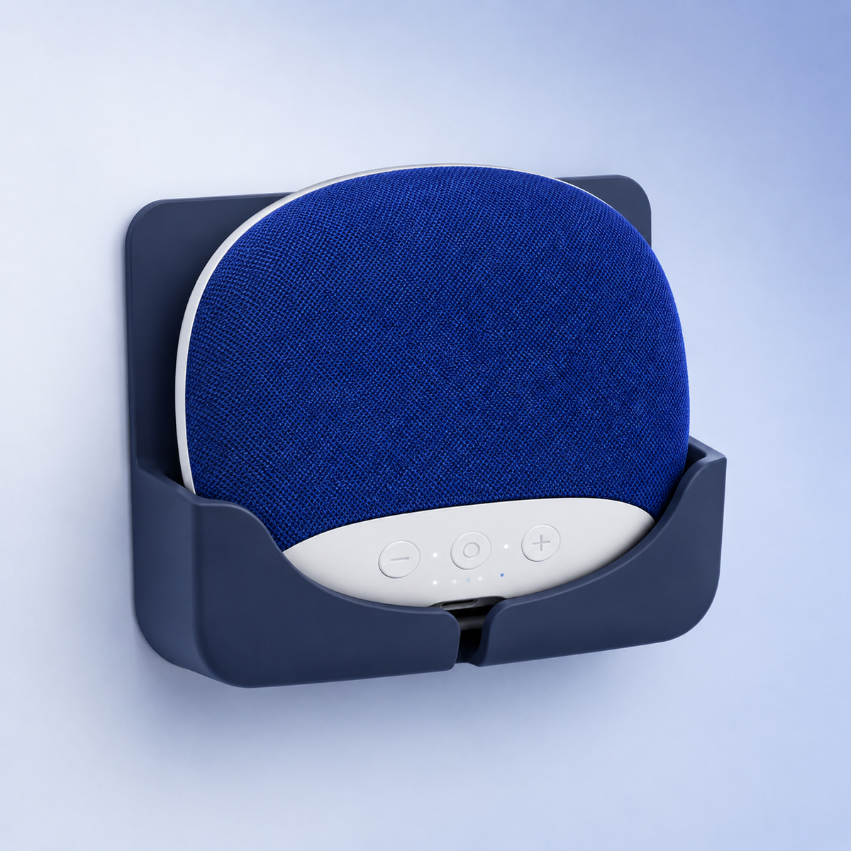 SOVAIA Bedside Dock holding the blue Pillow Speaker